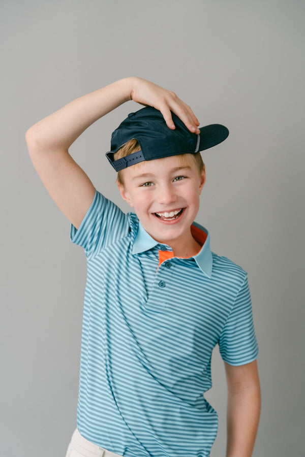 The Fairway Stripe Polo - Blue