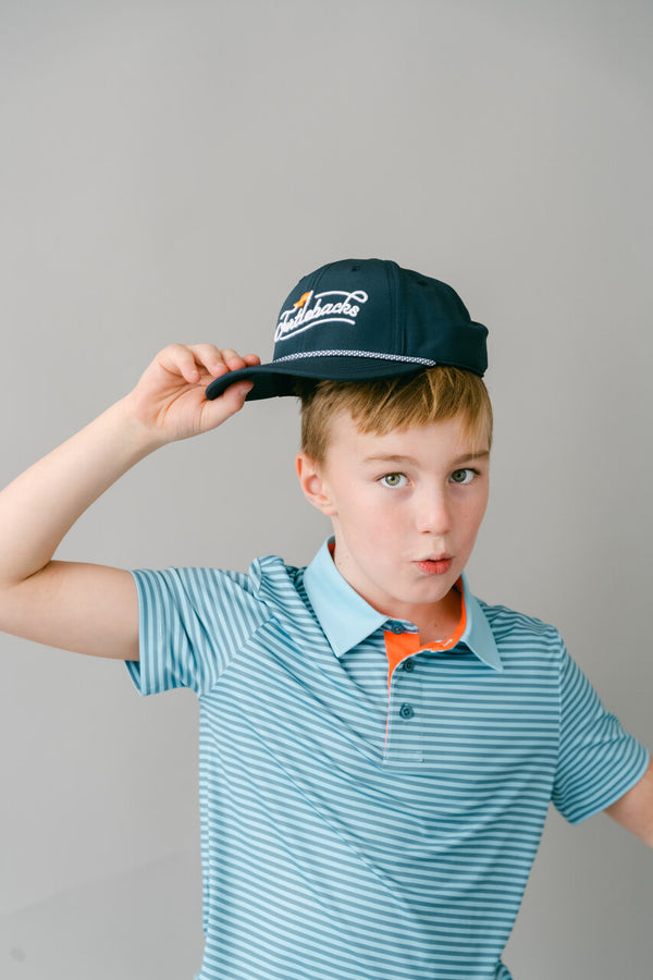 The Fairway Stripe Polo - Blue
