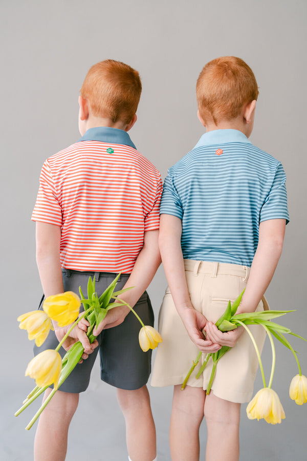 The Fairway Stripe Polo - Blue