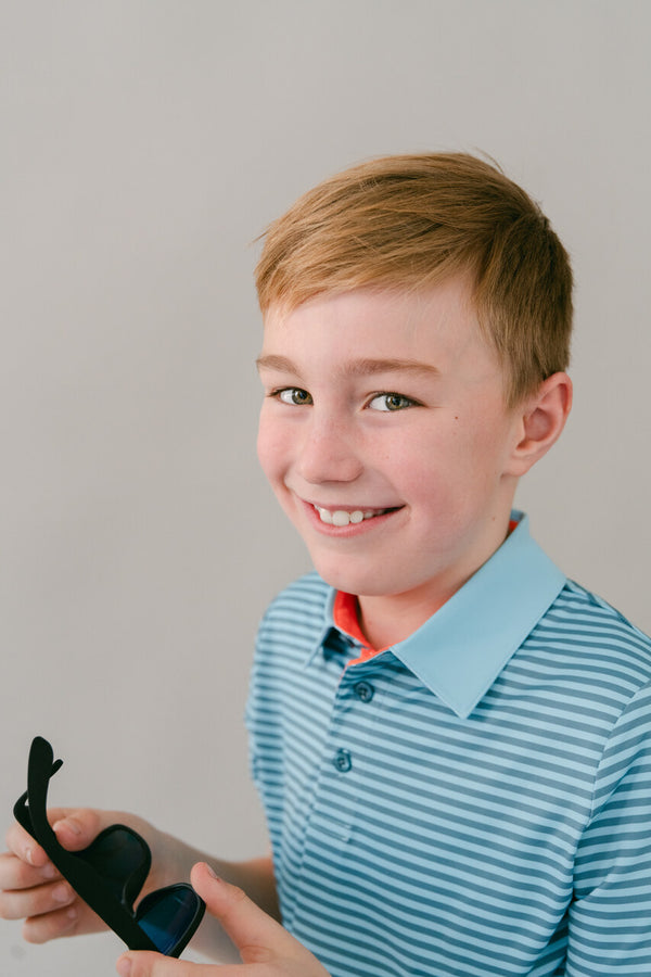 The Fairway Stripe Polo - Blue